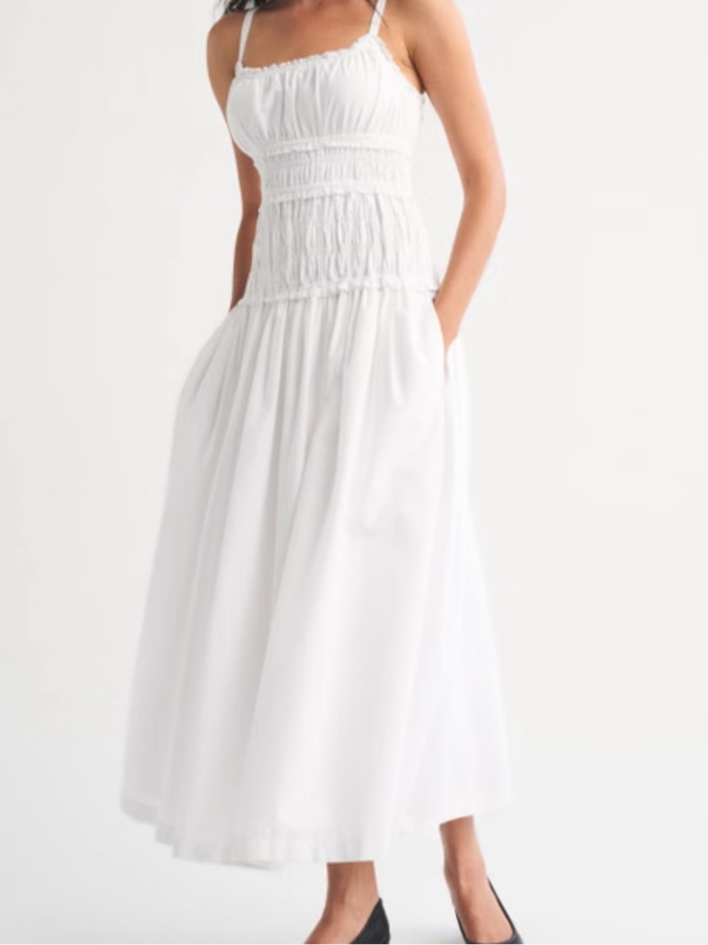 Abercrombie White drop waist maxi dress - Picture 4 of 4